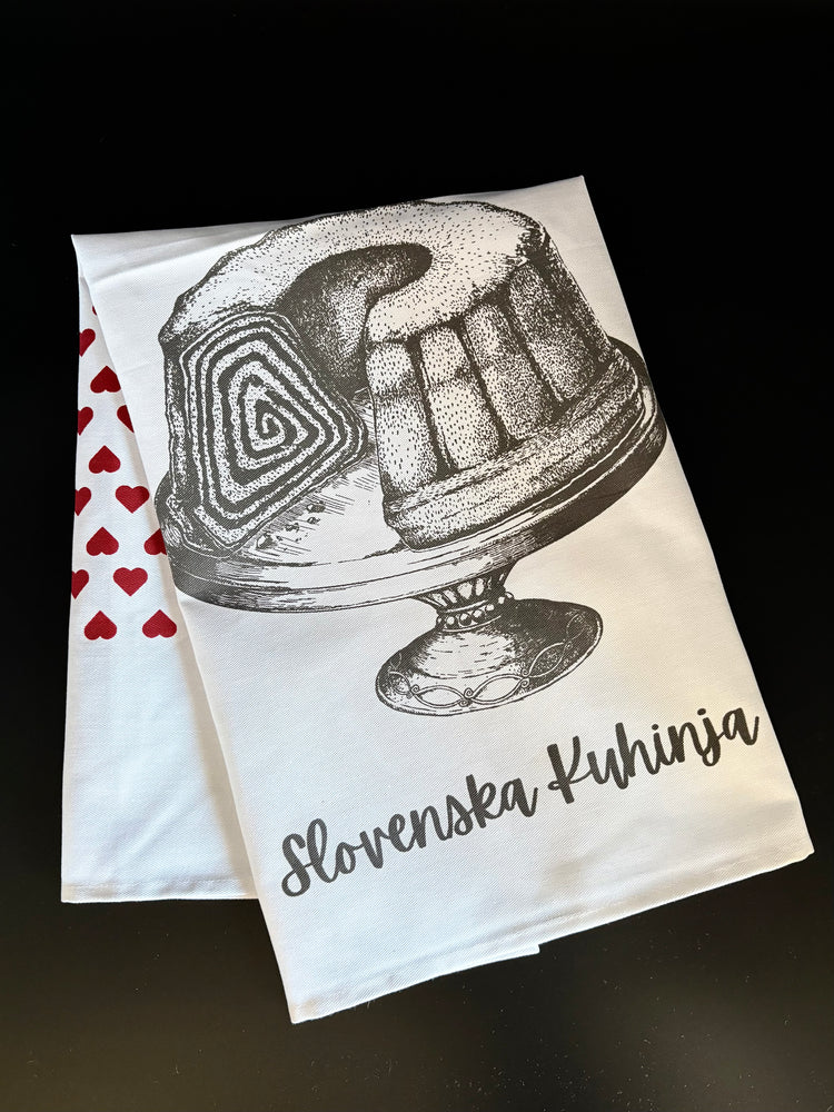 Slovenska Kuhinja Potica Tea Towel | Slovenian Kitchen Towel | Handmade in Slovenia