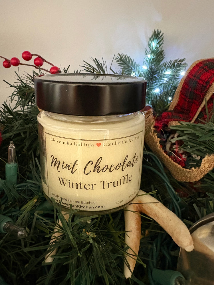 Mint Chocolate Winter Truffle Scented Candle – Creamy Mint & Chocolate Delight *CUSTOMER FAVOURITE
