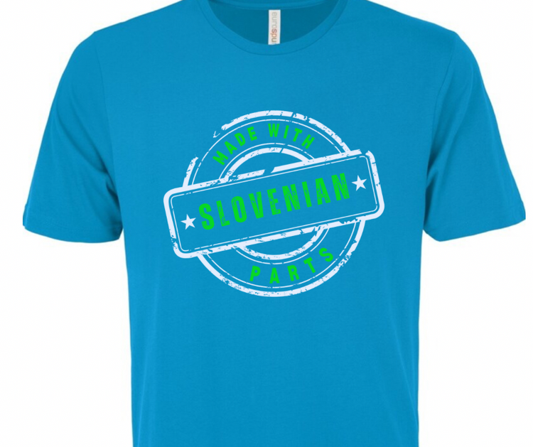 “Made with Slovenian Parts” T-Shirt | Fun Slovenian Pride Tee