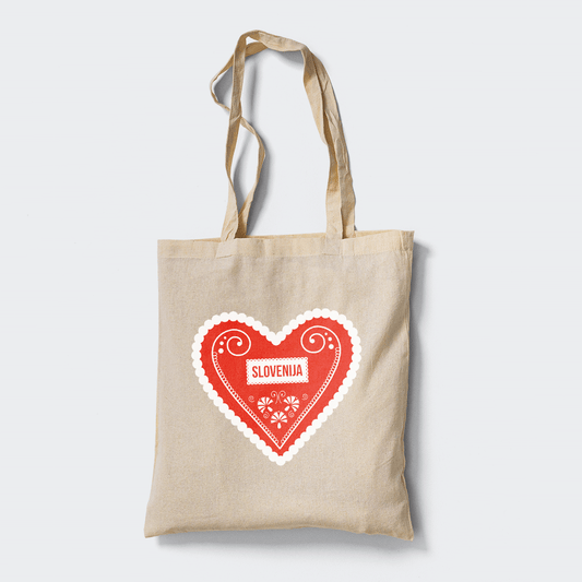 Slovenian Heart Tote Bag – Slovenija Srce Design