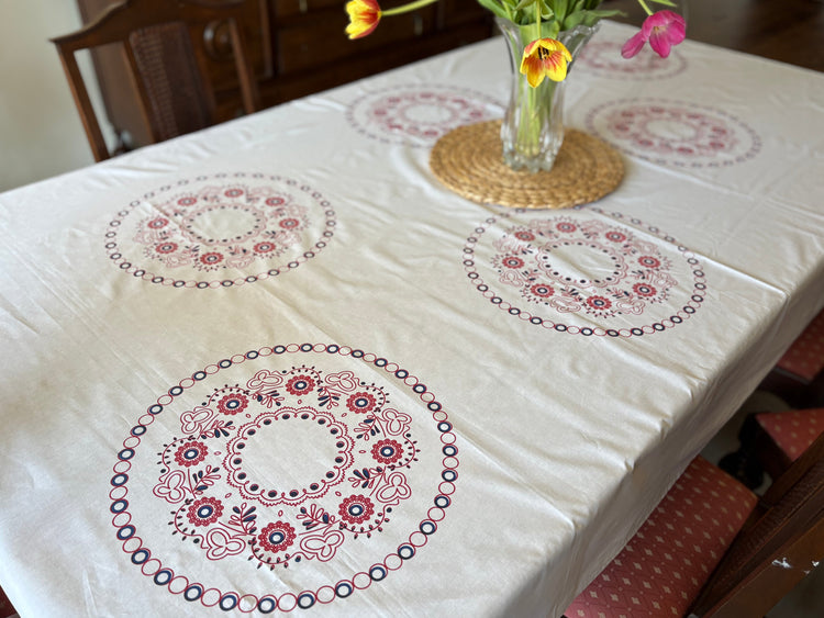 Slovenian Cotton Tablecloth – Handmade & Hand-Printed | Slovenska Kuhinja Collection