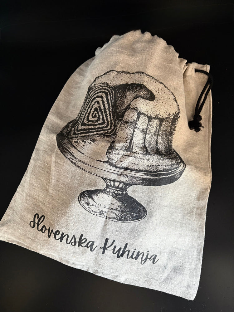 NEW! Linen Bread Bag | Slovenska kuhinja Anniversary Edition | Handmade in Slovenia