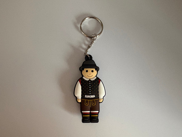 Slovenian Folklore Dancer Keychains – Traditional Noša Girl & Boy Designs