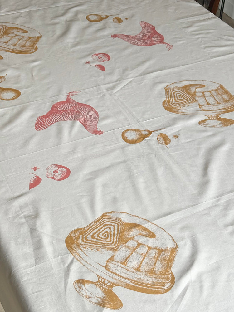 Slovenian Cotton Tablecloth – Handmade & Hand-Printed | Slovenska Kuhinja Collection