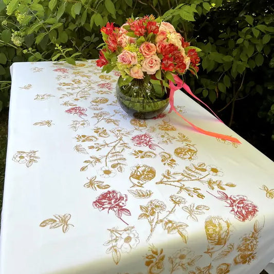 New! Slovenian Cotton Tablecloth – Handmade & Hand-Printed | Slovenska Kuhinja Collection