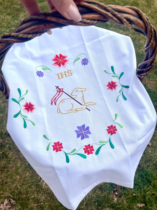 Velikonočni Prtiček | Slovenian Embroidered Linen for Žegen | Handmade in Slovenia