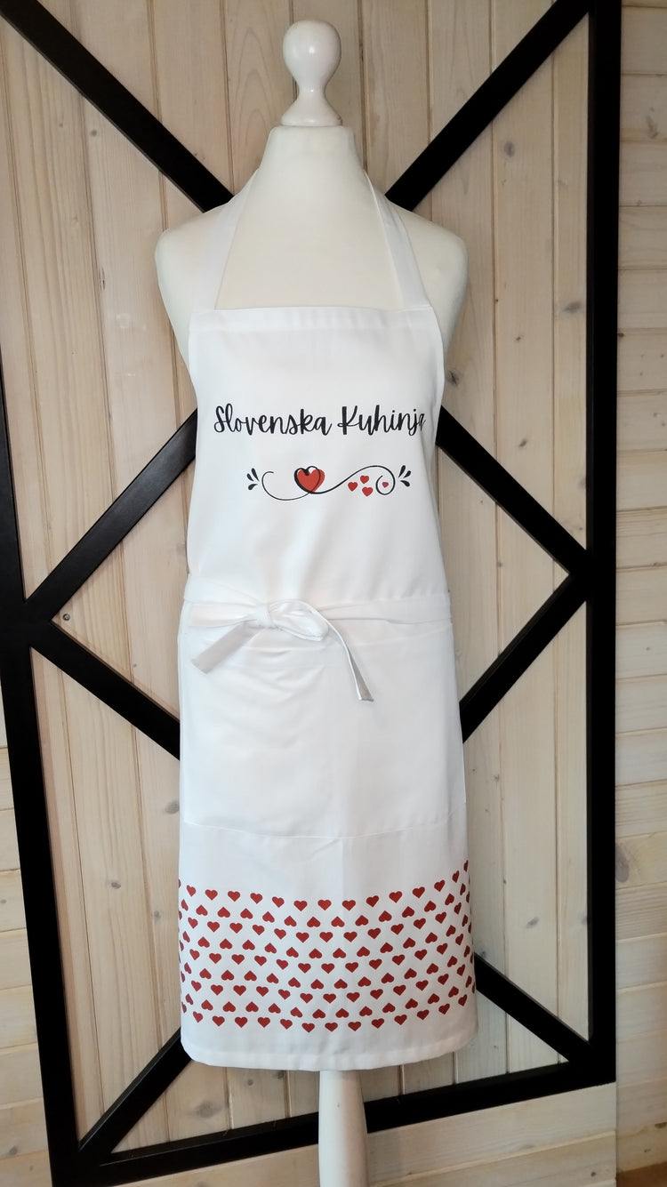 Slovenska Kuhinja Cotton Apron | Slovenian Apron |  Handmade in Slovenia