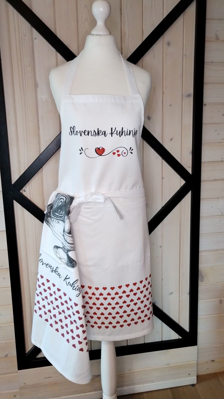 Slovenska Kuhinja Cotton Apron | Slovenian Apron |  Handmade in Slovenia