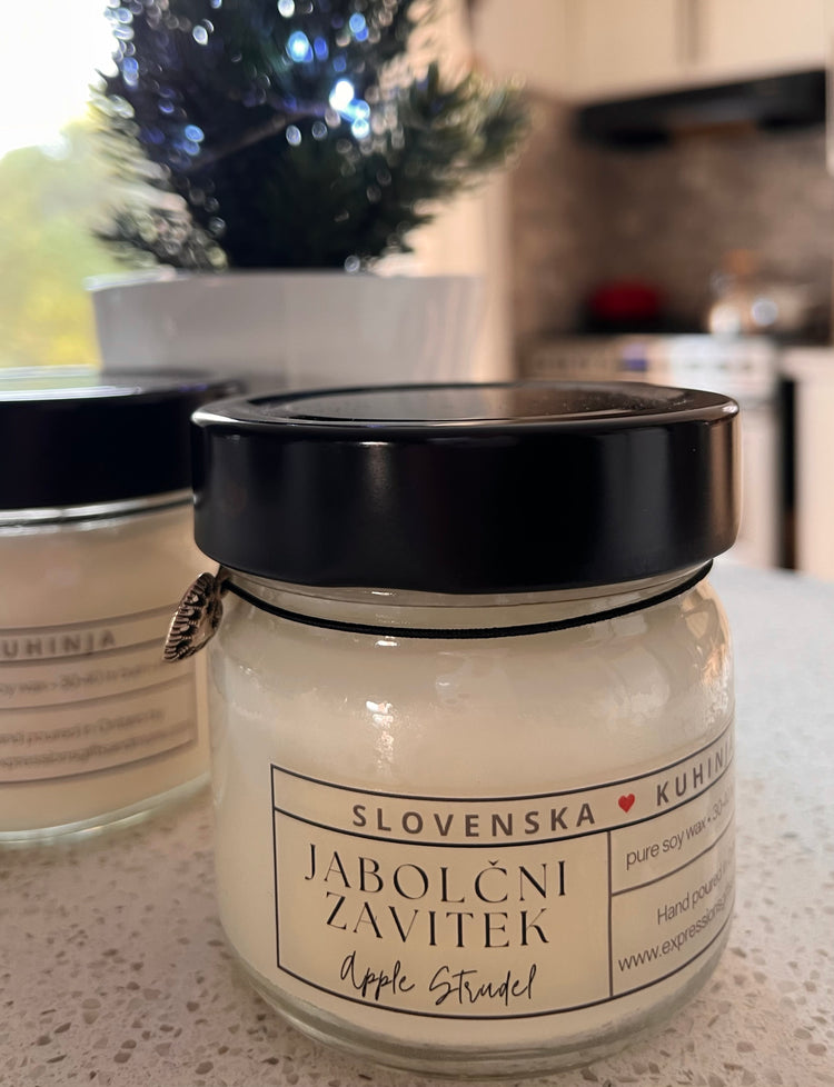 Apple Strudel Candle | Slovenian Jabolčni Zavitek | BESTSELLER