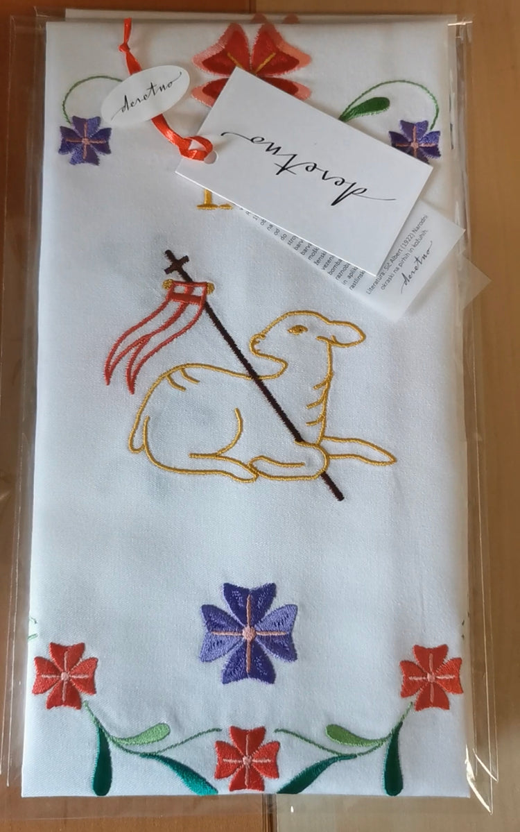 Velikonočni Prtiček  | Slovenian Embroidered Linen for Žegen | Handmade in Slovenia