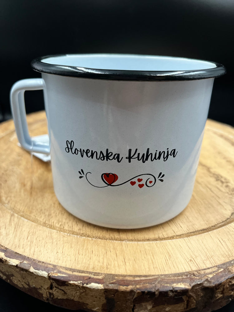 Slovenska Kuhinja Enamel Mug | Made in Slovenia by EMO | *Available in 2 sizes