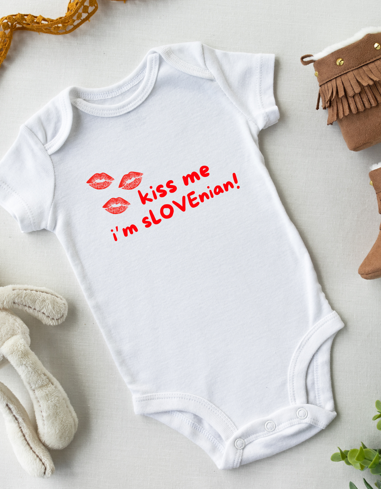 NEW! Kiss Me I'm Slovenian | Baby Onesie | Slovenian kids