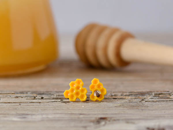 NEW! Honey Bee Stud Earrings | Čebelice | HANDMADE 🇸🇮 EARRINGS