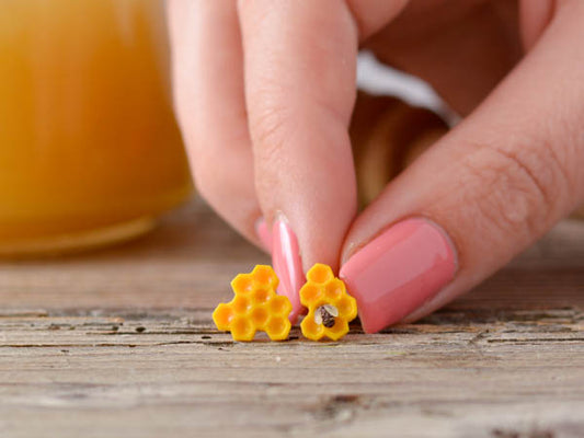 NEW! Honey Bee Stud Earrings | Čebelice | HANDMADE 🇸🇮 EARRINGS