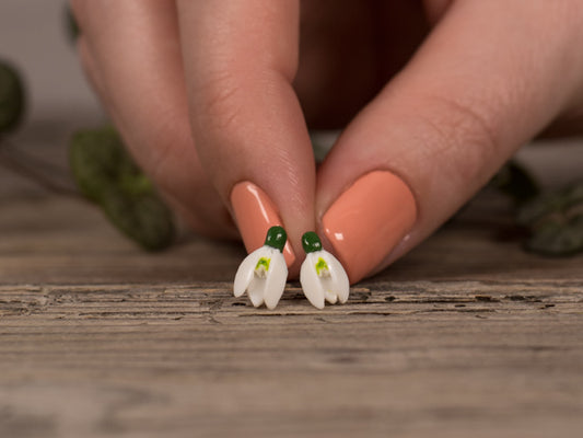 NEW! Zvončki | Snowdrop White Flower | HANDMADE 🇸🇮 EARRINGS