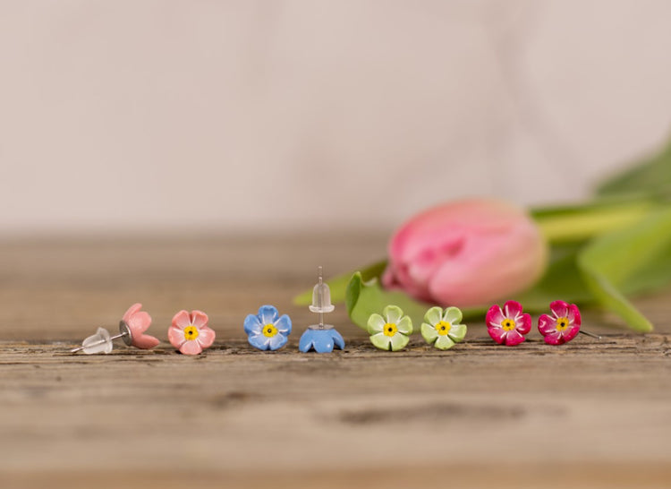 Forget-Me-Not Earrings |HANDMADE ๐ธ๐ฎ EARRINGS