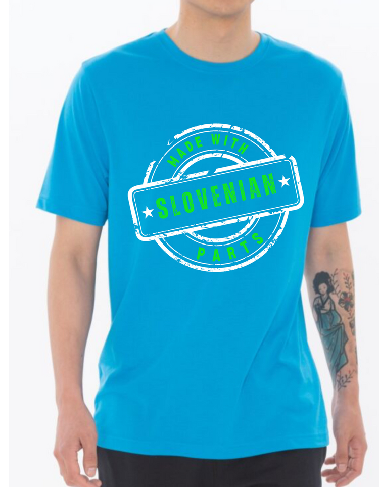 “Made with Slovenian Parts” T-Shirt | Fun Slovenian Pride Tee