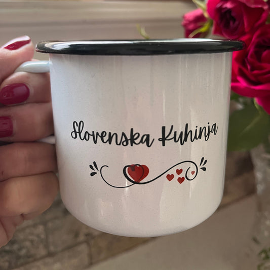 Slovenska Kuhinja Enamel Mug | Made in Slovenia by EMO | *Available in 2 sizes
