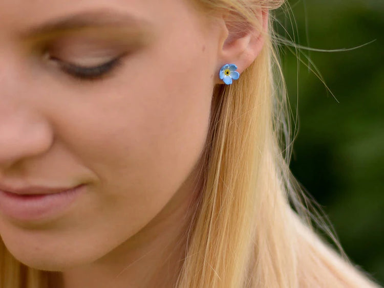 Forget-Me-Not Earrings |HANDMADE ๐ธ๐ฎ EARRINGS