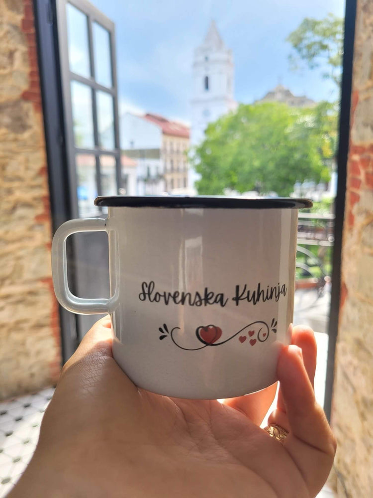 Slovenska Kuhinja Enamel Mug | Made in Slovenia by EMO | *Available in 2 sizes