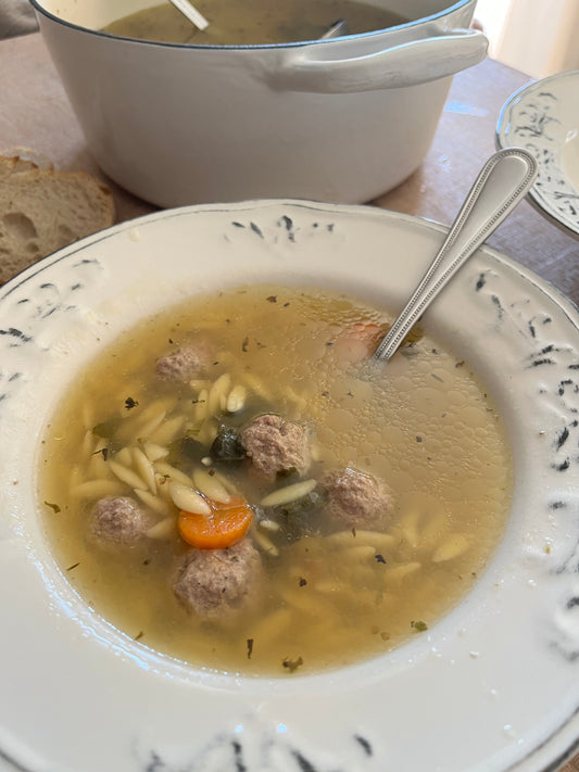 Italian Wedding Soup with Homemade Broth