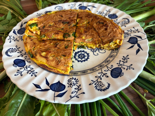 Primorska frtalja Slovenian herb omelette rustic countryside dish