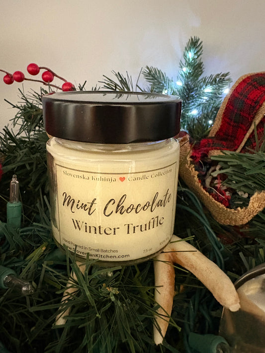 Mint Chocolate Winter Truffle Scented Candle – Creamy Mint & Chocolate Delight *CUSTOMER FAVOURITE