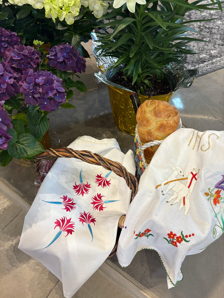 NEW! Nageljčki | Slovenian Carnations | Embroidered Napkin for Žegen