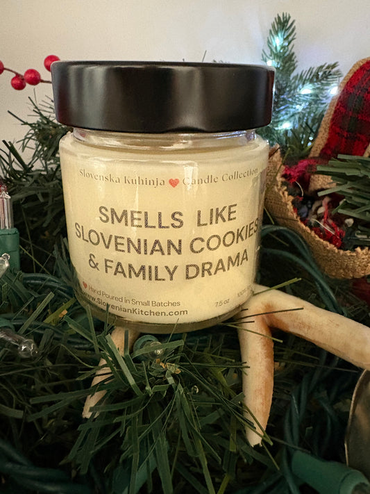Smells Like Slovenian Cookies & Family Drama Candle | Slovenian Candle