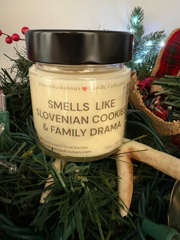Smells Like Slovenian Cookies & Family Drama Candle | Slovenian Candle