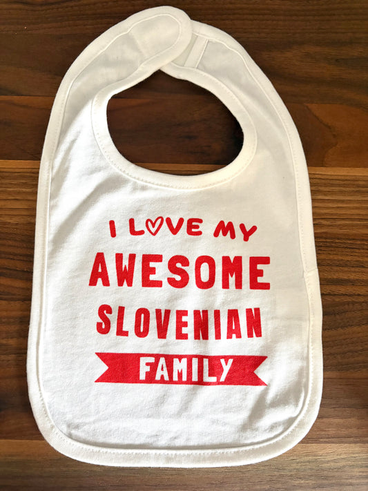I Love My Slovenian Family – Baby Bib