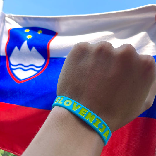 SLOVENIJA BRACELET | Slovenia Silicone Rubber Bracelet | Adult & Children’s Sizes