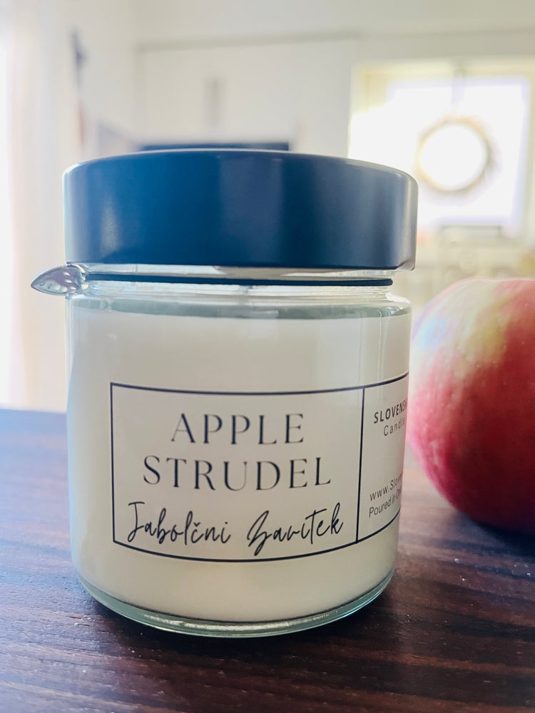 Apple Strudel Candle | Slovenian Jabolčni Zavitek | 100% Soy Candle