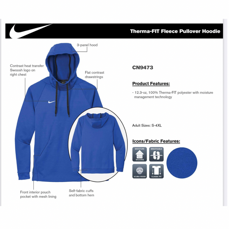 Slovenia Nike Sweater (UNISEX) | Therma-FIT Hoodie Fleece Pullover | PREORDER *Arriving November 28th