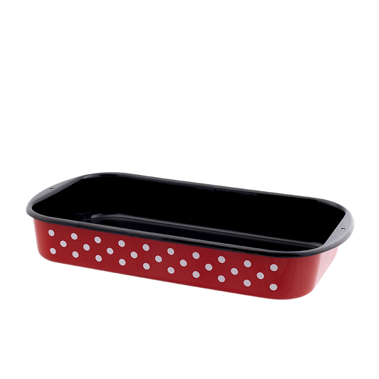 New! Slovenian Baking Pan | RDEČ PEKAČ Z BELI PIKICAMI | Made in Slovenia by EMO