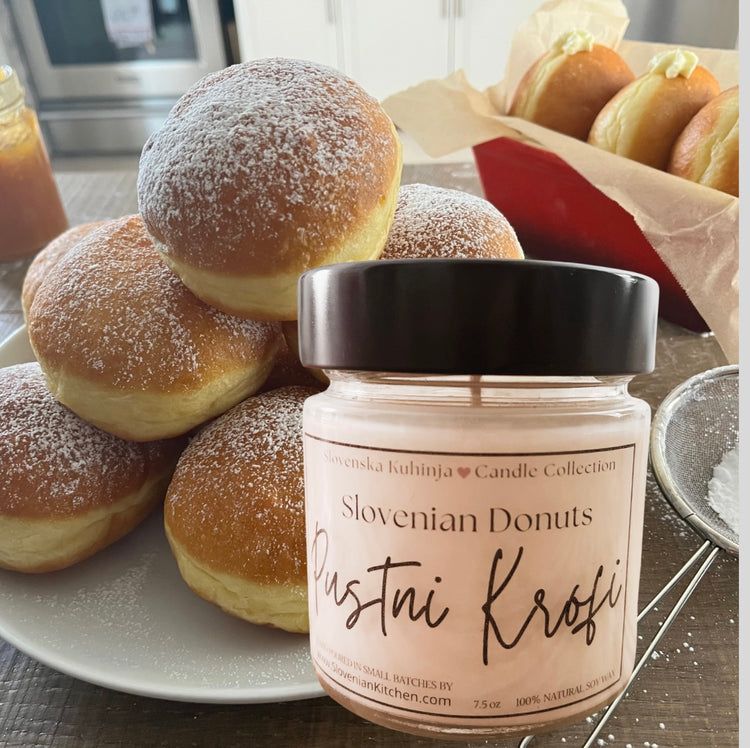 Slovenian KROFI Candle | Donuts filled with Jam Scented Candle | BESTSELLER |  RE-Stock Coming Soon!
