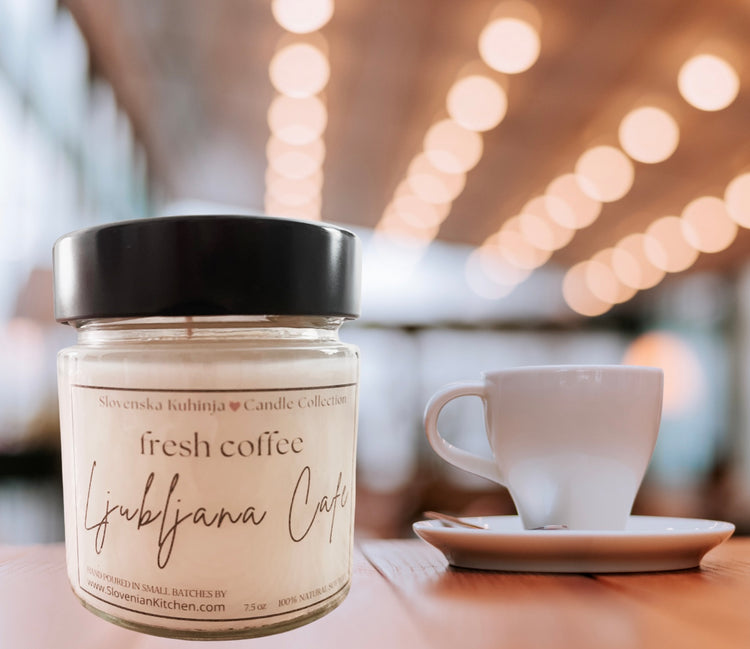 Ljubljana Cafe | Fresh Coffee Candle |  RE-Stock Coming Soon!