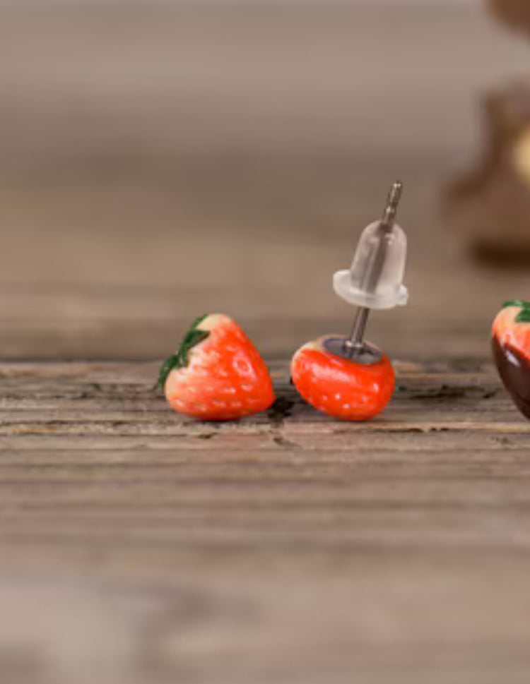 NEW! Strawberry Earrings | Novelty Slovenian Earrings