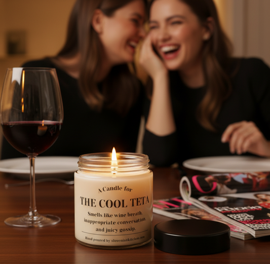 Cool Teta Candle - Wine and Gossip No Christmas