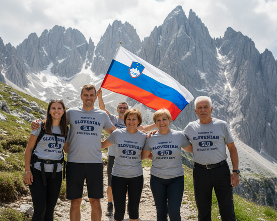 Slovenian Athletic T-Shirt - Mixed Ages and Genders Triglav