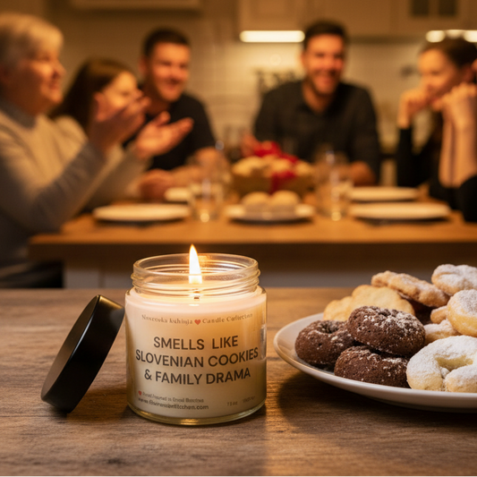 Smells Like Slovenian Cookies and Family Drama Candle
