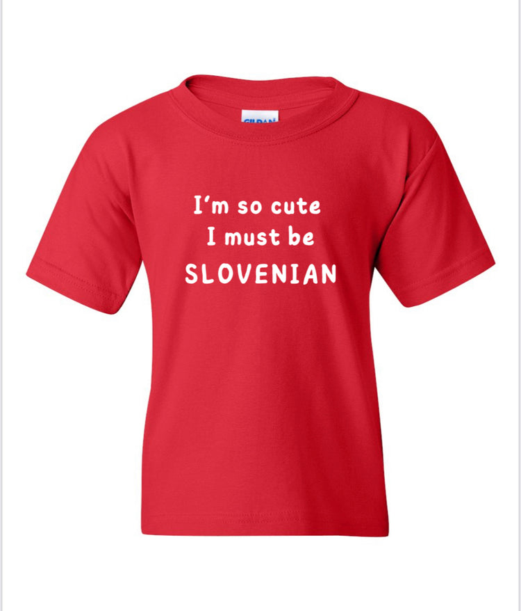 Kids Cute Slovenian T-Shirt — Unisex Toddler to Youth sizes